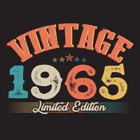 1965 vintage retro t shirt design, vector, black background vector