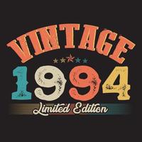 1994 vintage retro t shirt design, vector, black background vector