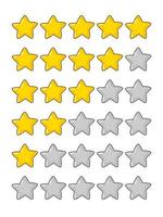 Star rating. Color image. Design element. Vector illustration isolated on white background. Template for books, stickers, posters, cards, clothes.