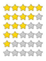 Star rating. Color image. Design element. Vector illustration isolated on white background. Template for books, stickers, posters, cards, clothes.