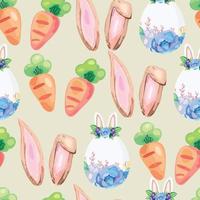 Happy Easter seamless pattern background. Vector illustration.