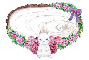 Hand drawn watercolor happy easter for design. Vector illustration.