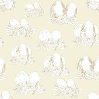 Happy Easter seamless pattern background. Vector illustration.