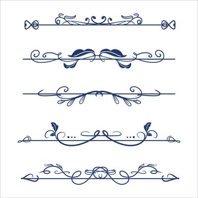 Ornamental Rule Lines in Different Design vector