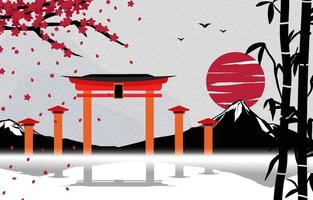 Japanese Element Background vector