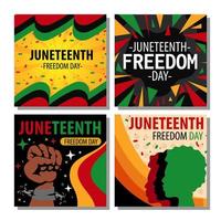 Juneteenth Freedom Day Social Media vector