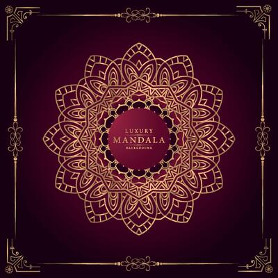 Luxury mandala background with arabesque pattern Arabic Islamic east style for Wedding card, book cover vector