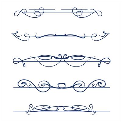 Ornamental Rule Lines in Different Design