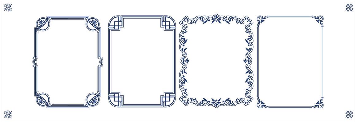 Calligraphic frames. Borders corners ornate frames for certificate floral classic vector designs collection. Illustration of filigree border card