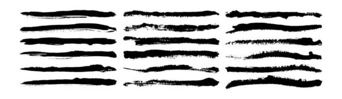 Set of vector brush strokes. Dirty ink texture splatters. Grunge rectangle text boxes vector eps 10