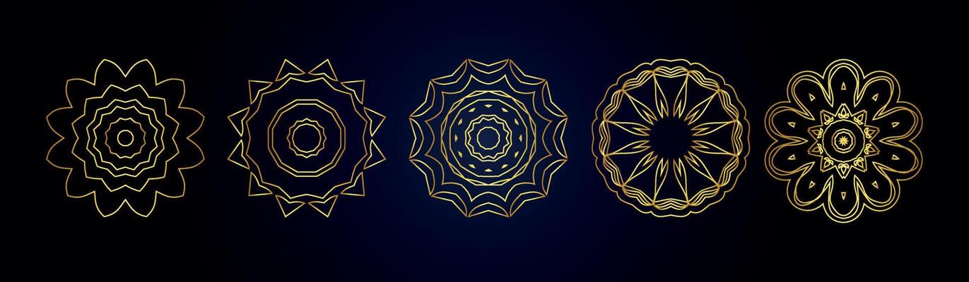 Gold mandala set