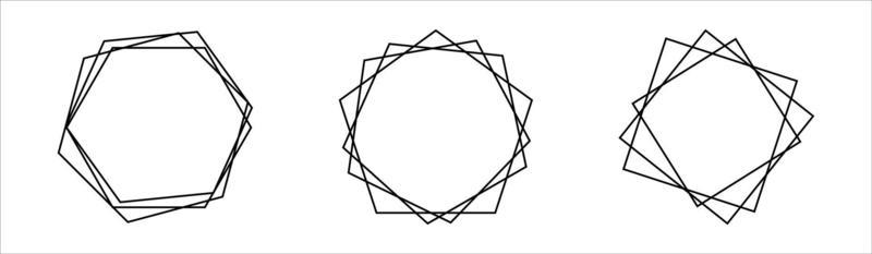 geometric polygonal frame vector