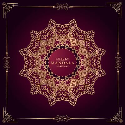 Luxury mandala background with arabesque pattern Arabic Islamic east style for Wedding card, book cover