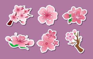 Spring Cherry Blossom Sticker vector