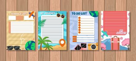 Journal Travel Template vector