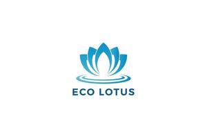 Lotus flower logo design vector