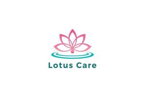 Lotus flower logo design vector