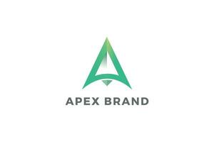 Letter A Triangle diamond business logo vector