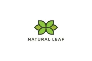 Green leaf logo vector