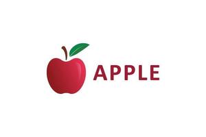 logo e ilustración de manzana roja vector