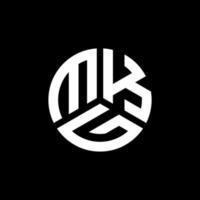 diseño de logotipo de letra mkg sobre fondo negro. concepto de logotipo de letra de iniciales creativas mkg. diseño de letras mkg. vector