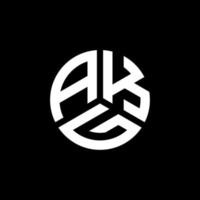 diseño de logotipo de letra akg sobre fondo blanco. concepto de logotipo de letra de iniciales creativas akg. diseño de letras akg. vector