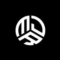 MJR letter logo design on black background. MJR creative initials letter logo concept. MJR letter design. vector