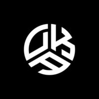 diseño del logotipo de la letra dka sobre fondo blanco. concepto de logotipo de letra de iniciales creativas dka. diseño de letras dka. vector