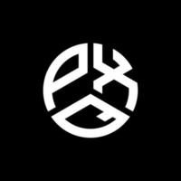 diseño de logotipo de letra pxq sobre fondo negro. pxq concepto de logotipo de letra de iniciales creativas. diseño de letras pxq. vector