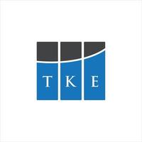 tke concepto de logotipo de letra de iniciales creativas. tke letter design.tke diseño de logotipo de letra sobre fondo blanco. tke concepto de logotipo de letra de iniciales creativas. tke diseño de letras. vector