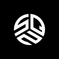 SQN letter logo design on black background. SQN creative initials letter logo concept. SQN letter design. vector