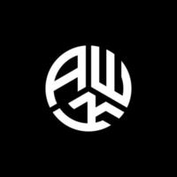 diseño de logotipo de letra awk sobre fondo blanco. concepto de logotipo de letra de iniciales creativas awk. diseño de letra awk. vector