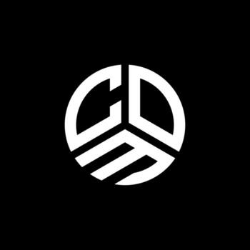 COM letter logo design on white background. COM creative initials letter logo concept. COM letter design. vector