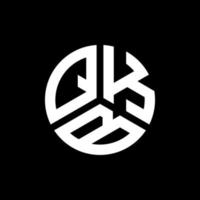 QKB letter logo design on black background. QKB creative initials letter logo concept. QKB letter design. vector
