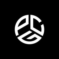 diseño de logotipo de letra pcg sobre fondo negro. concepto de logotipo de letra de iniciales creativas pcg. diseño de letras pcg. vector