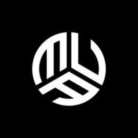 MUA letter logo design on black background. MUA creative initials letter logo concept. MUA letter design. vector