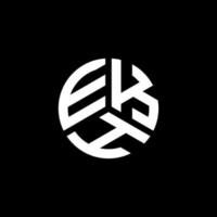 EKH letter logo design on white background. EKH creative initials letter logo concept. EKH letter design. vector