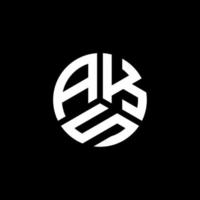 AKS letter logo design on white background. AKS creative initials letter logo concept. AKS letter design. vector