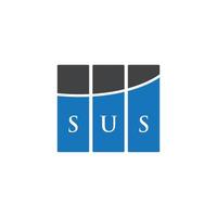 SUS letter logo design on white background. SUS creative initials letter logo concept. SUS letter design. vector