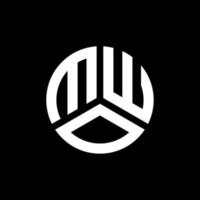 diseño de logotipo de letra mwo sobre fondo negro. concepto de logotipo de letra de iniciales creativas mwo. diseño de dos letras. vector
