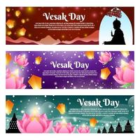 Happy Vesak Day Banner vector