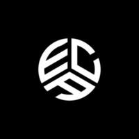 diseño de logotipo de letra eca sobre fondo blanco. concepto de logotipo de letra de iniciales creativas eca. diseño de letras eca. vector