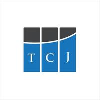 diseño de logotipo de letra tcj sobre fondo blanco. concepto de logotipo de letra de iniciales creativas tcj. diseño de letras tcj. vector