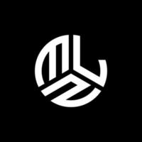 diseño de logotipo de letra mlz sobre fondo negro. concepto de logotipo de letra inicial creativa mlz. diseño de letras mlz. vector