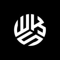 WKS letter logo design on black background. WKS creative initials letter logo concept. WKS letter design. vector