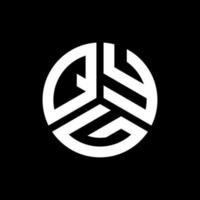 diseño de logotipo de letra qyg sobre fondo negro. qyg concepto creativo del logotipo de la letra inicial. diseño de letras qyg. vector