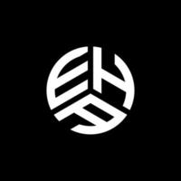 diseño del logotipo de la letra eha sobre fondo blanco. concepto de logotipo de letra inicial creativa eha. diseño de letras eha. vector