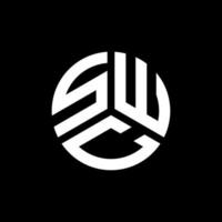 diseño de logotipo de letra swc sobre fondo negro. concepto de logotipo de letra de iniciales creativas de swc. diseño de letras swc. vector