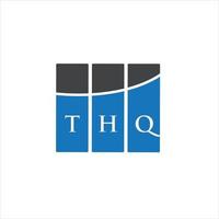 THQ letter logo design on white background. THQ creative initials letter logo concept. THQ letter design. vector