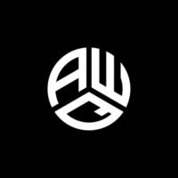 diseño de logotipo de letra awq sobre fondo blanco. concepto de logotipo de letra de iniciales creativas awq. diseño de letras awq. vector